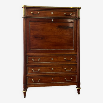 Mahogany secretary stamped Louis XVI period of the eighteenth century