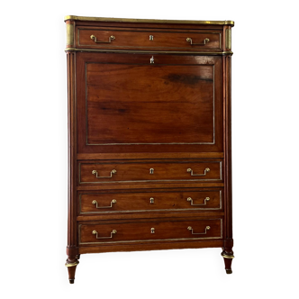 Mahogany secretary stamped Louis XVI period of the eighteenth century