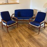 Sofa set, plus 2 Scandinavian armchairs
