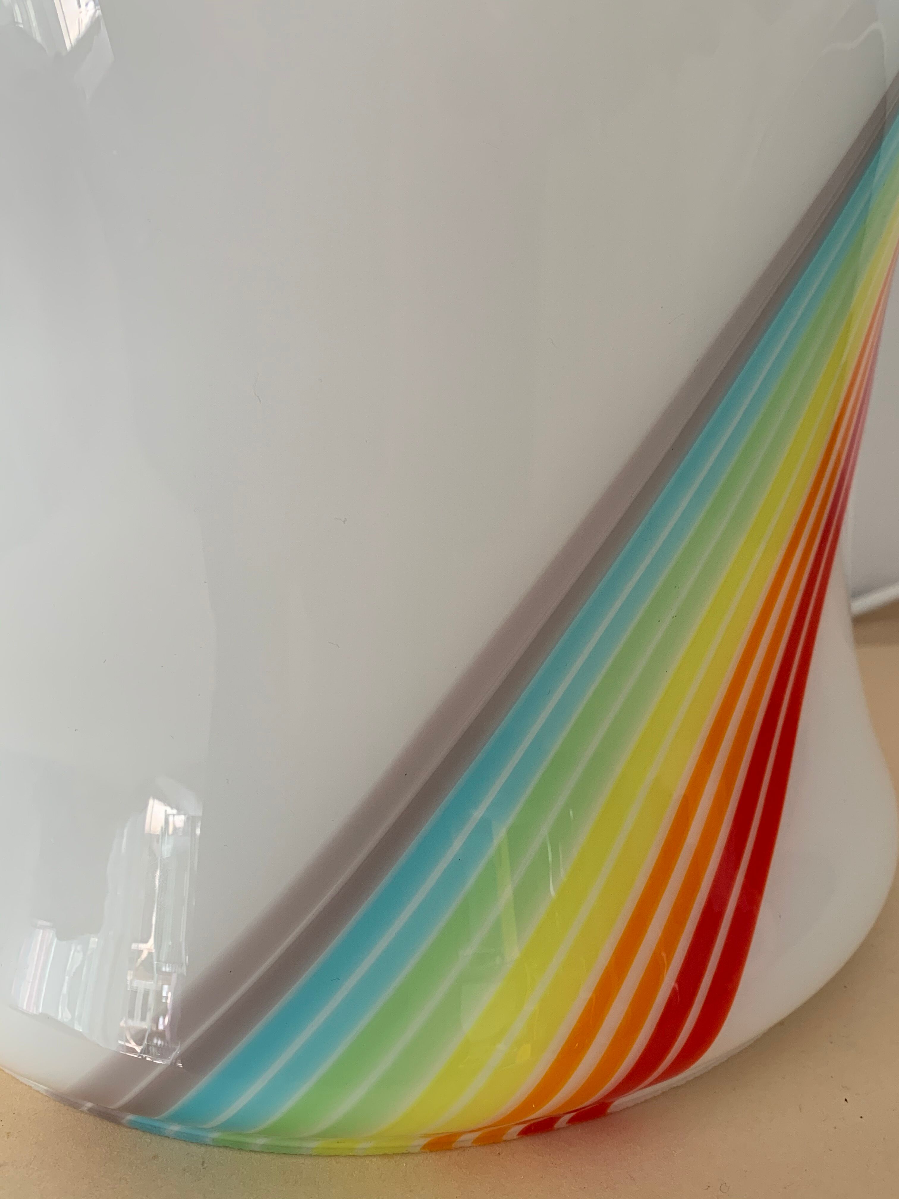 Lampe en verre Vetri Murano rainbow arc en ciel 1970