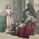 Old illustration Jesus among the doctors