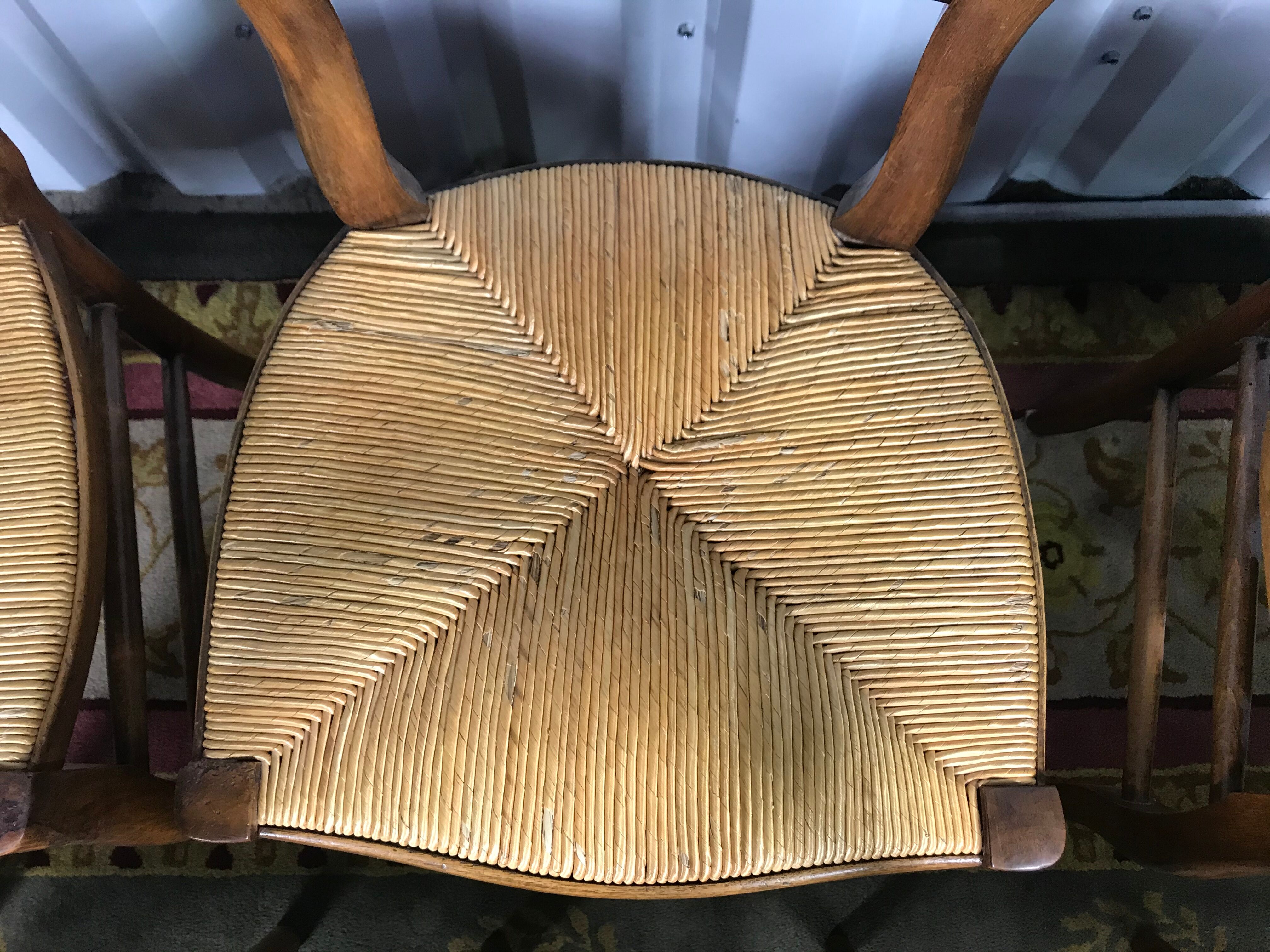 Suite of 6 Louis Philippe chairs mulched in walnut