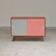 Buffet commode U-452 rose par Jiri Jiroutek pour Interier Praha 1960