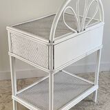 Pair of Vintage Rattan Bedside Tables