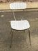 Chaise d'atelier en formica beige et acier