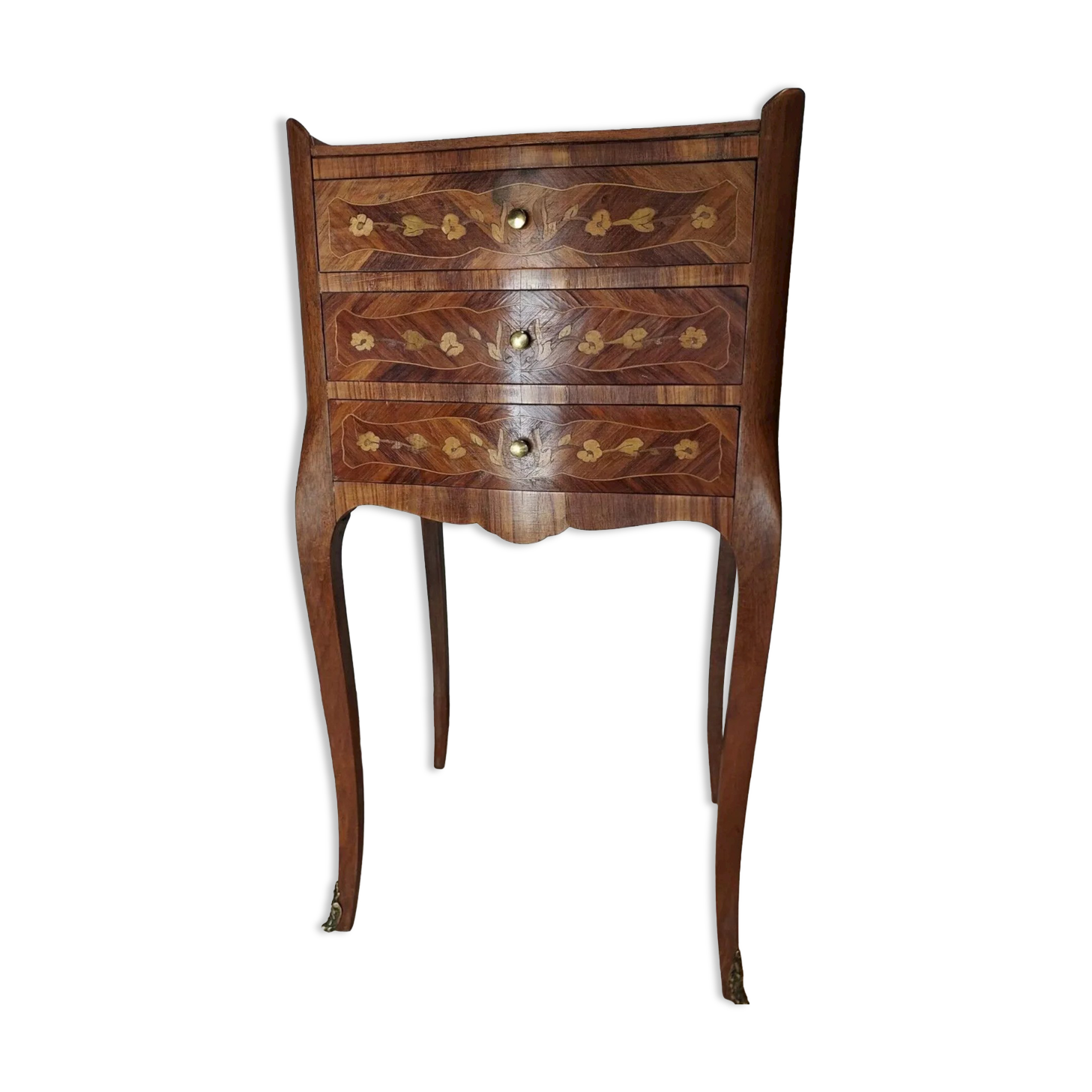 Marquetry bedside table