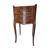 Marquetry bedside table