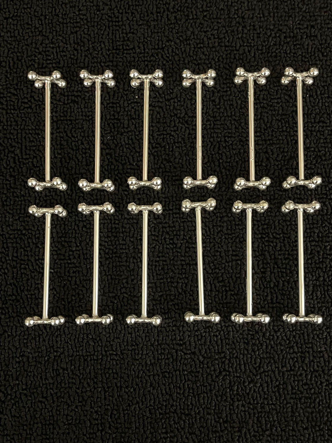 Christofle 12 holder knives balls model atomium very good condition ref CH10PC