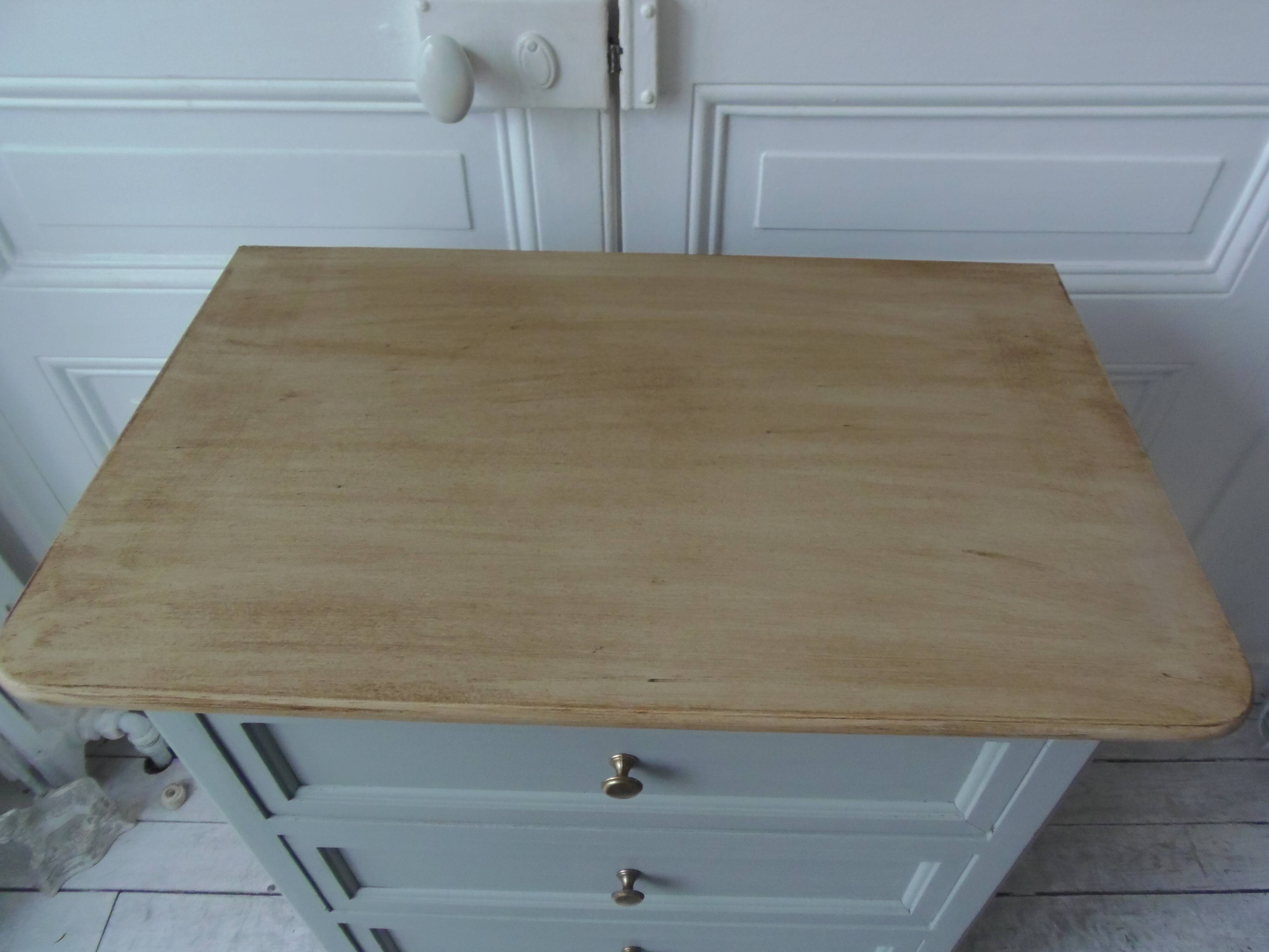 Louis Philippe style chest of drawers, 4 drawers in verdigris