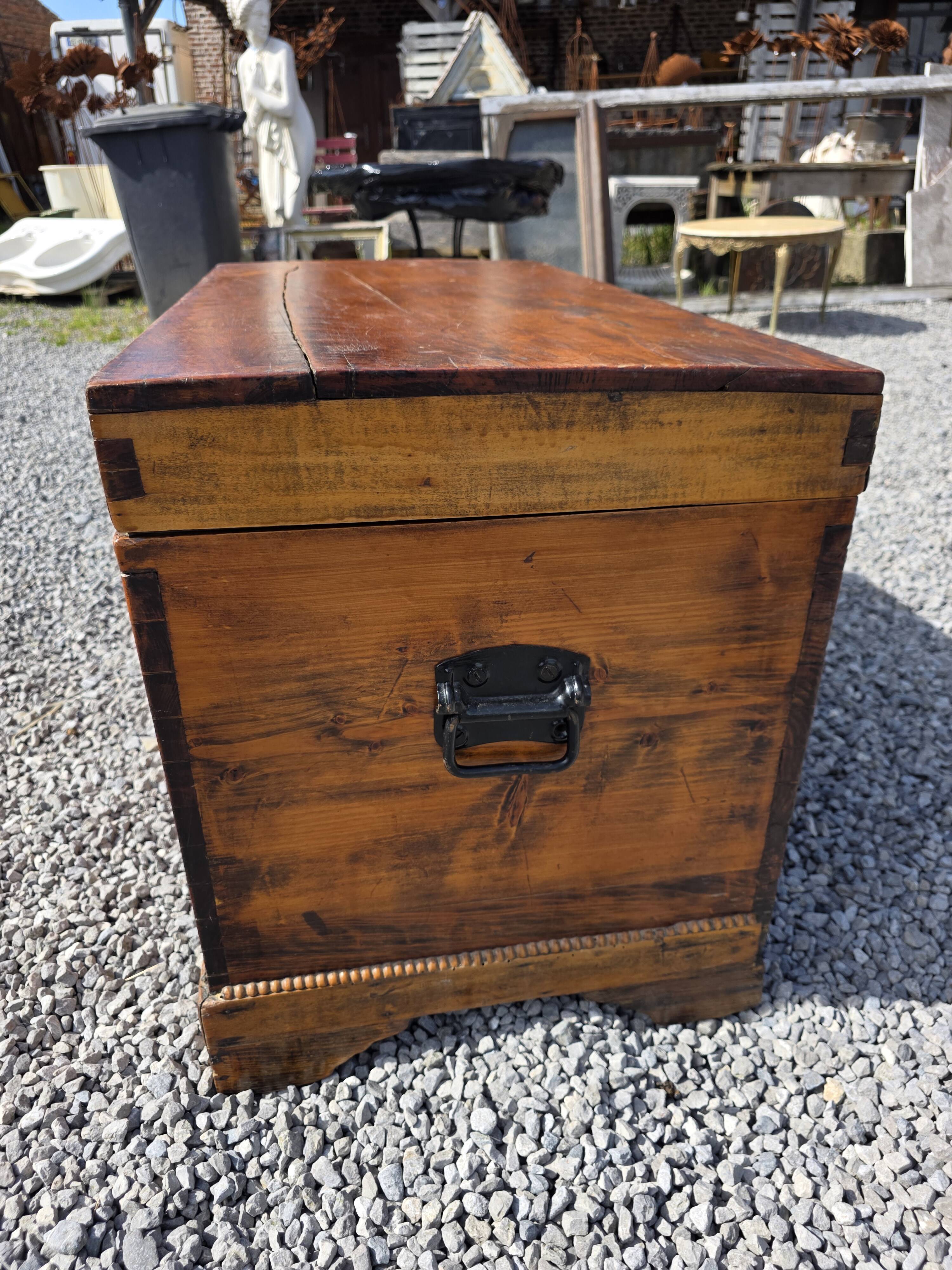 Antique solid teak chest