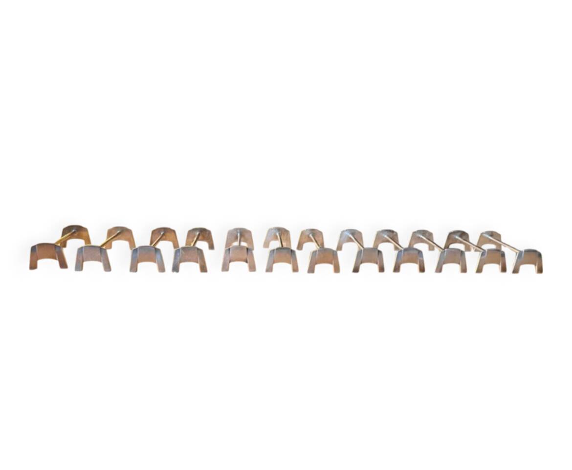 Set of 12 knife rests by Bruno Wiskemann, Brussels (first half of the