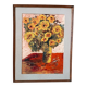 Oil painting on panel - vase with flowers - signed Serafini - dated 1962