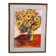 Oil painting on panel - vase with flowers - signed Serafini - dated 1962