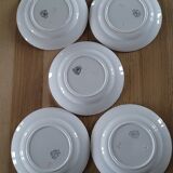 5 antique dessert plates
