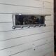 Aluminum wall coat rack with pivoting mirror from the 60s