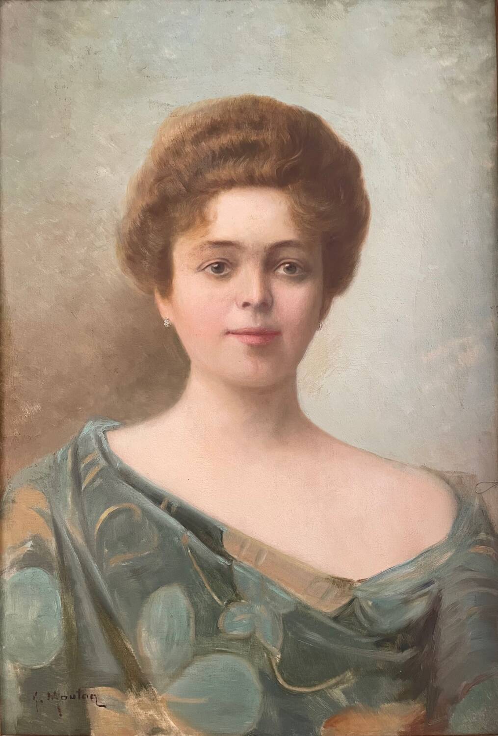 Old painting signed Georges Mouton, early 20th century