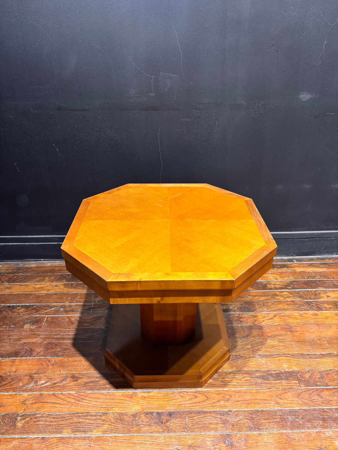 Designer side table – Hugues Chevalier – Solid wood and elegance