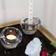 Pair of Dartington crystal candlesticks