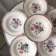 Lot of 6 hollow plates Digoin Sarreguemines model Prairial