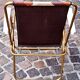 Pair of folding camping chairs, vintage seventies fabric, Lafuma