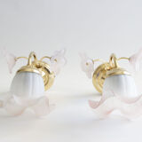 Pair of flower sconces