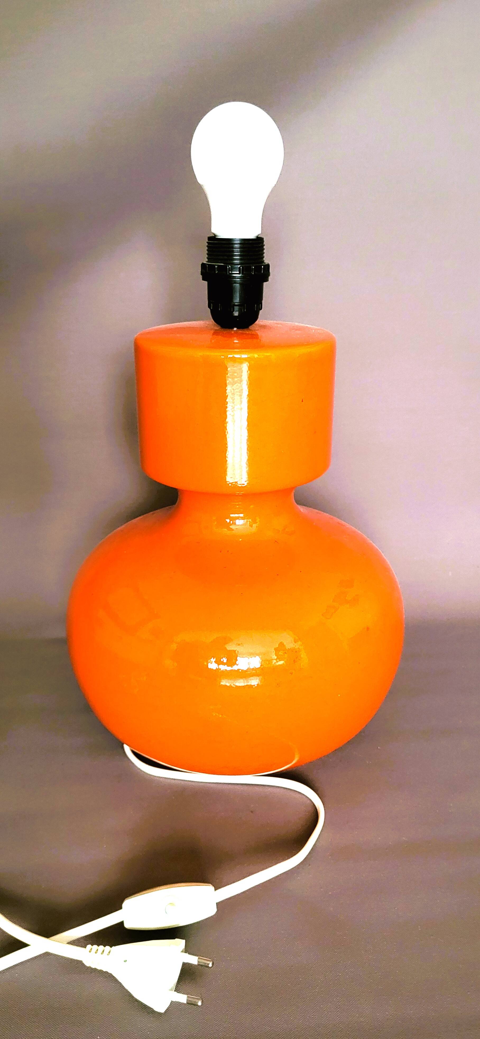 Grand Pied de Lampe Céramique Design Italie 70'