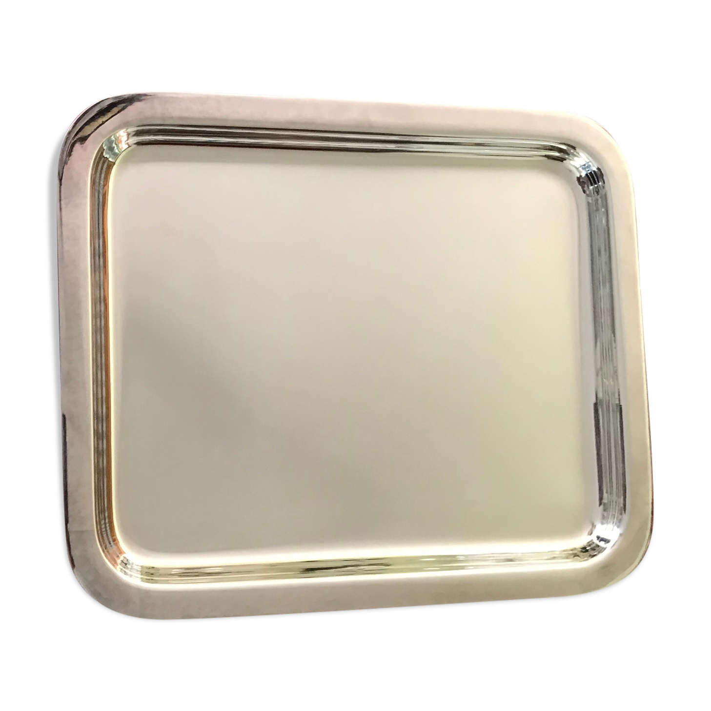 Small tray New silver metal