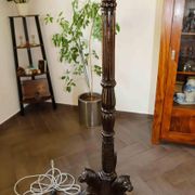 Antique floor lamp with lion motif