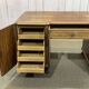 1950s English desk in walnut and oak