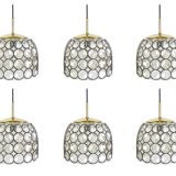 Iron and clear glass pendant from Limburg, Germany, 1960s.