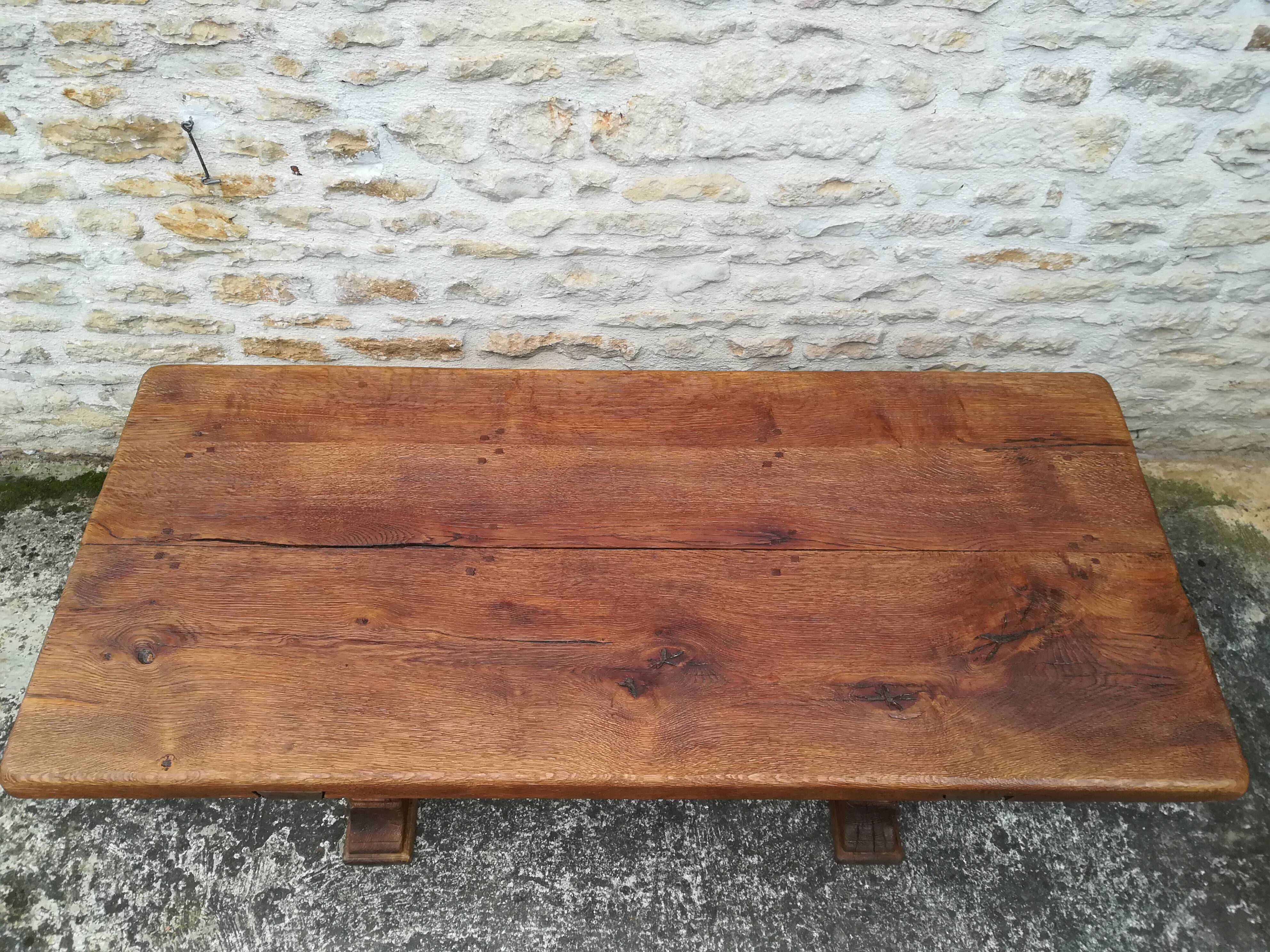 Solid oak farmhouse table