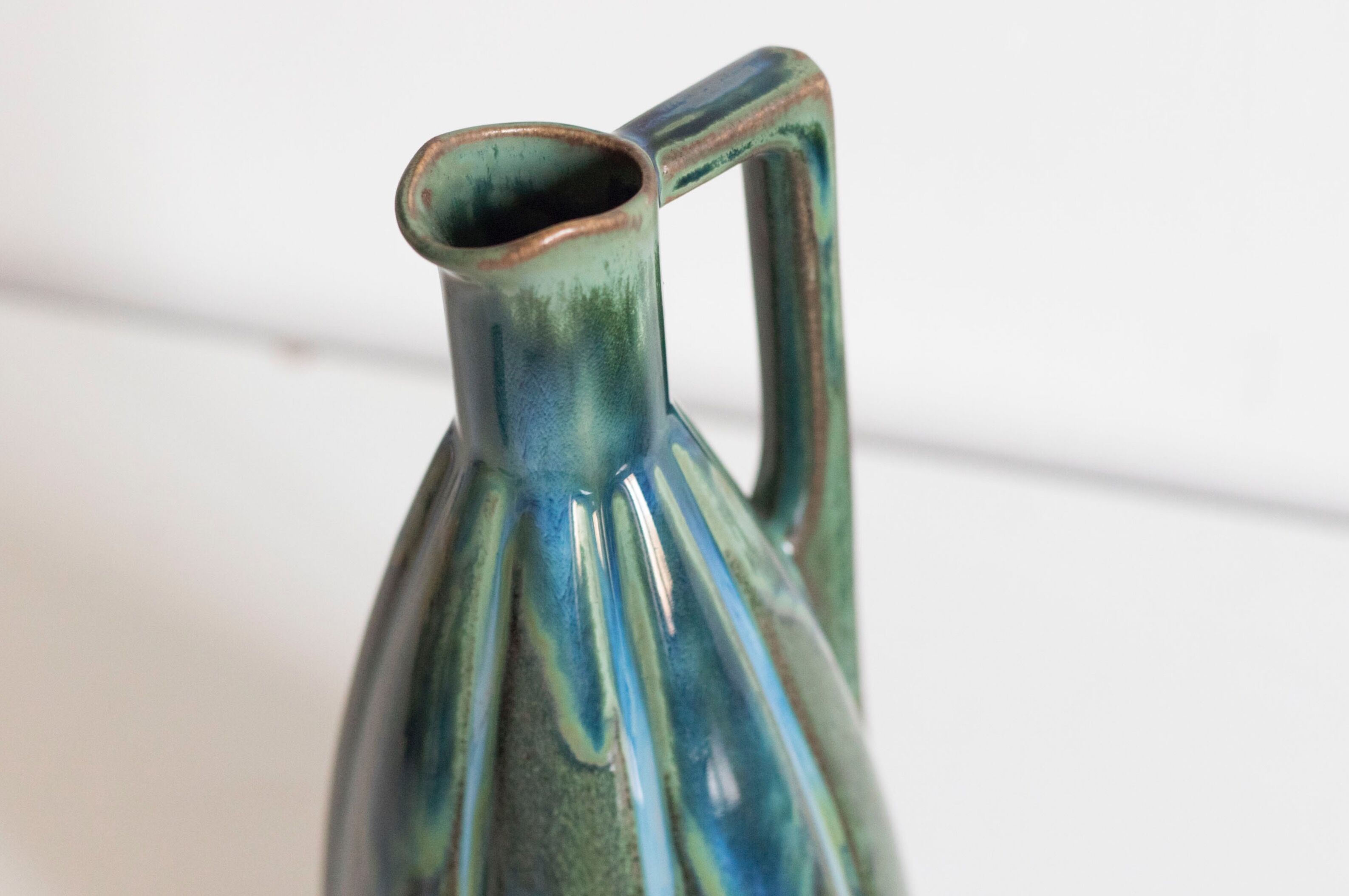 Pitcher - enamelled antique vase