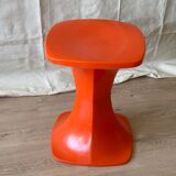 Orange plastic Tam-Tam stool