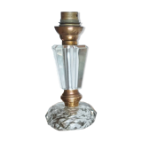 Crystal and brass lamp base