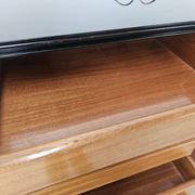 Vittorio Dassi Rosewood Credenza with Black Glass Top, Italian 1940