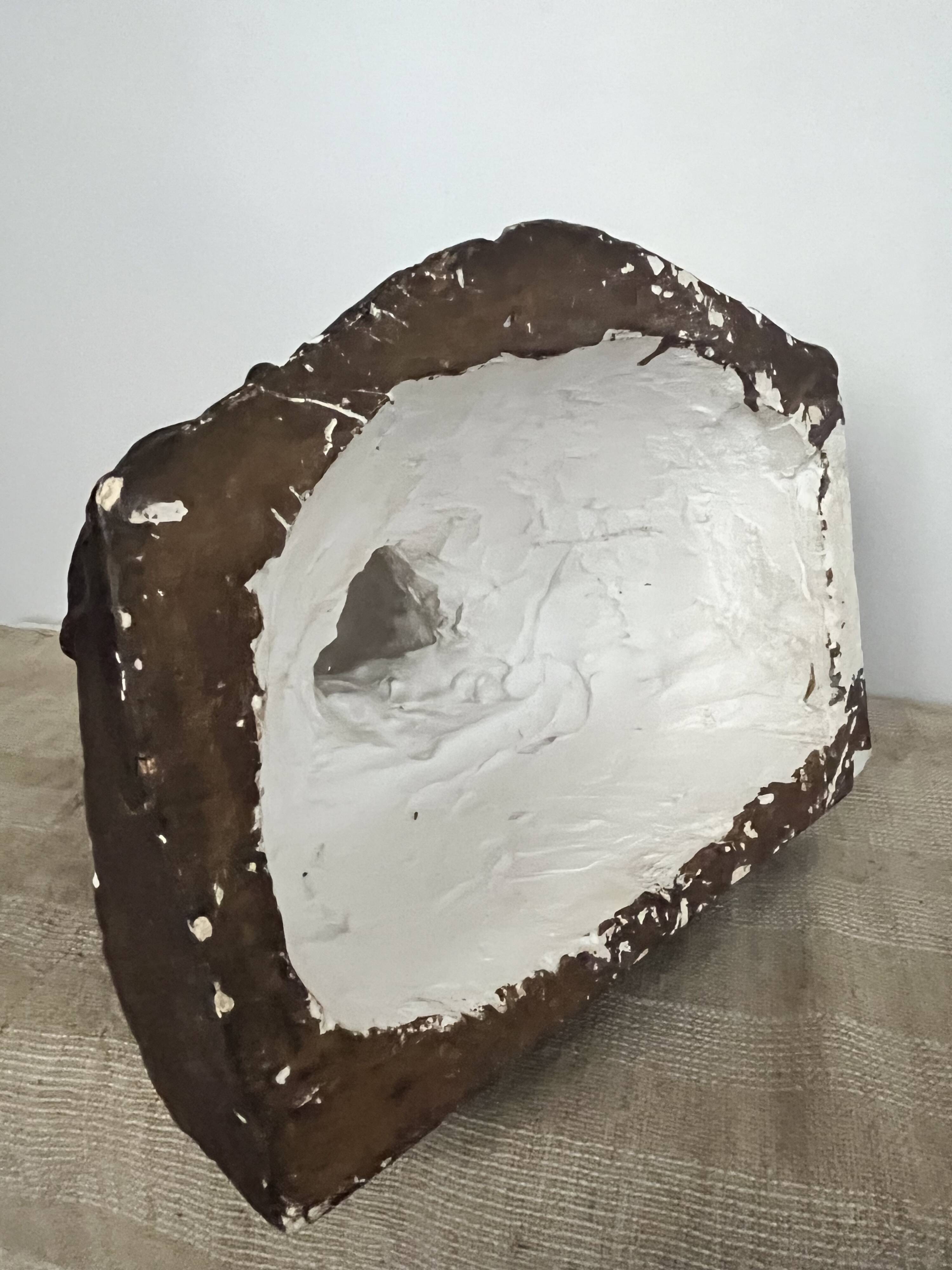 Buste d’homme en plâtre patiné – travail d’atelier, vers 1900