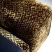 Foam and velvet heater "amber", convertible, France, circa 1970.