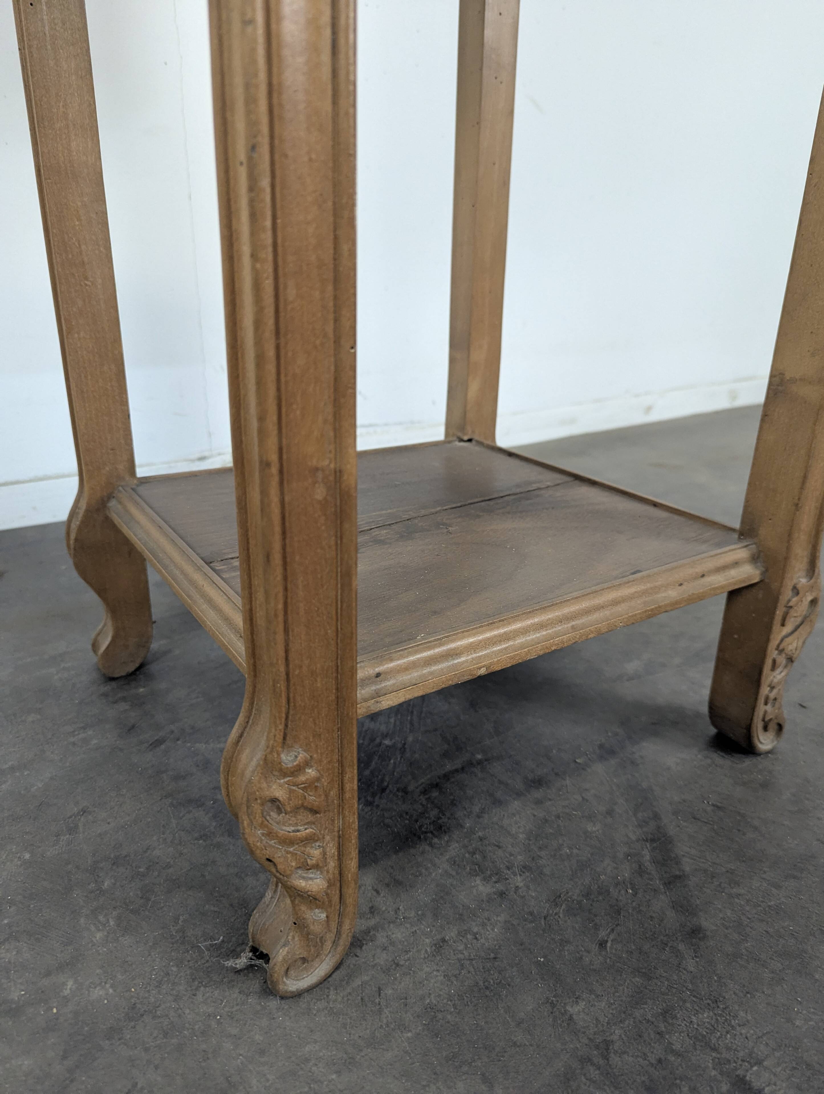 Art Nouveau bedside table with a griotte marble top.