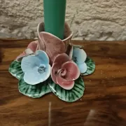 Pair of Italian ceramic candle holders
