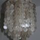 Large chandelier of the 60s/70s mother-of-pearl stamps