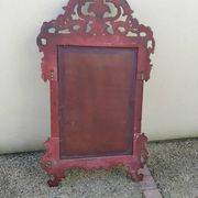 Old large Louis XV style mirror, stucco, wood, resin, beveled