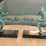 Pair of vintage bookends - Football players - excellent condition