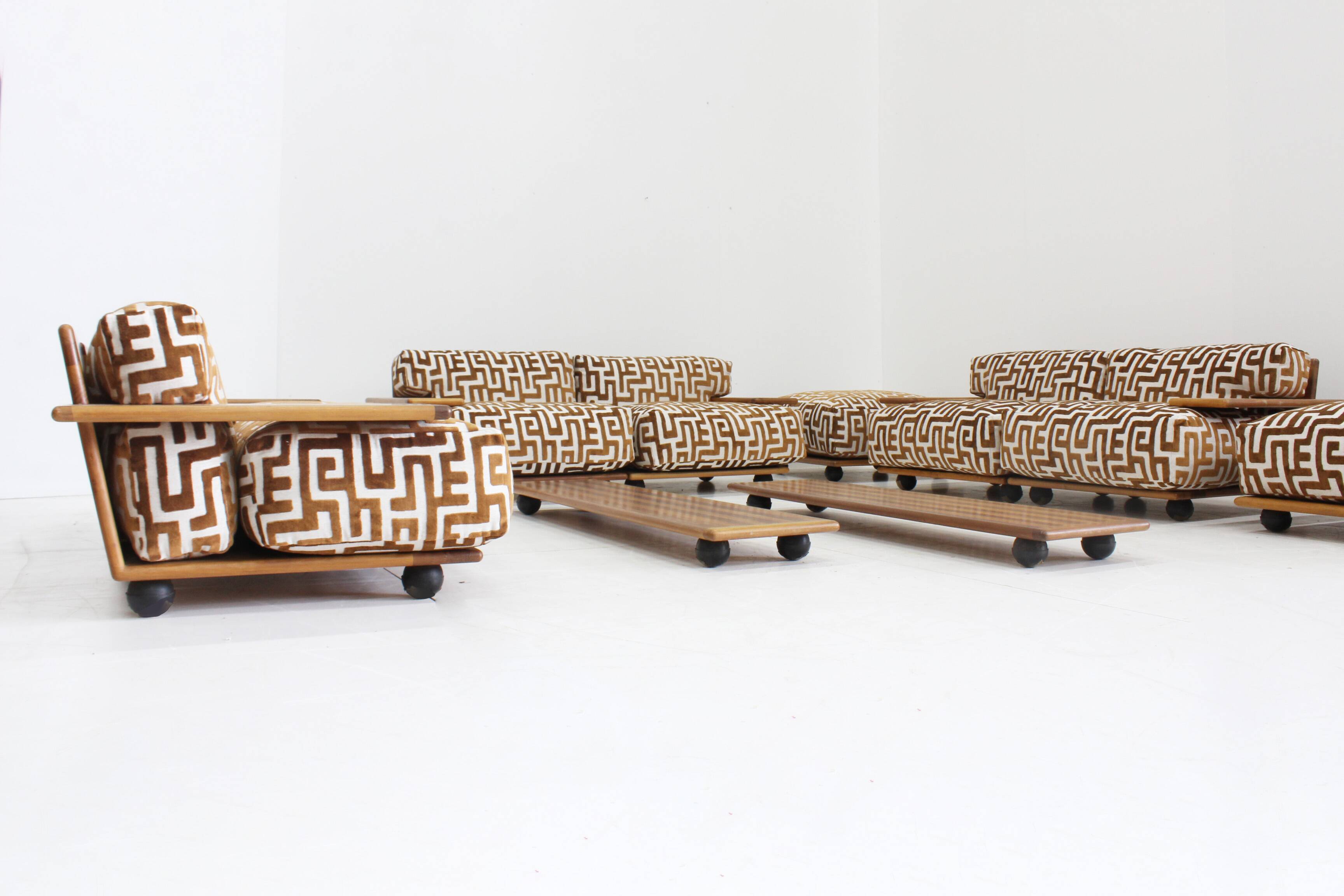 Pianura sofa set by Mario Bellini for Cassina, 1970s, Set of 10