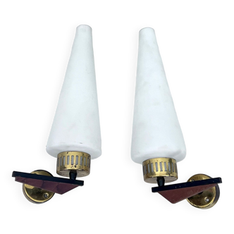 Mid-Century pair of sconces, Italy 1950s