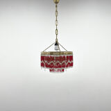 Lustre perlé du milieu du siècle par Jablonec Glassworks, Tchécoslovaquie