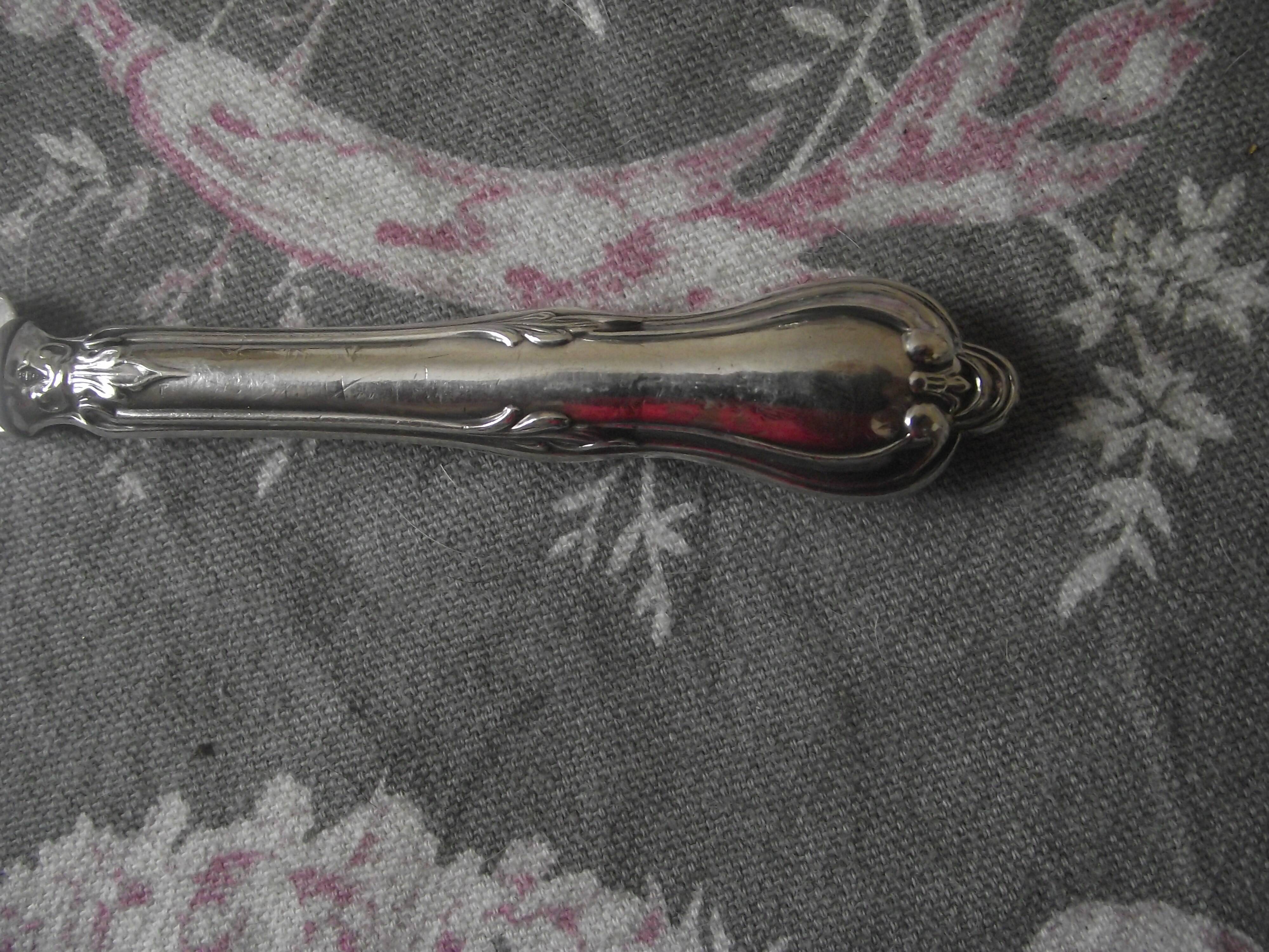 10 solid silver fruit knives at the end of 19th