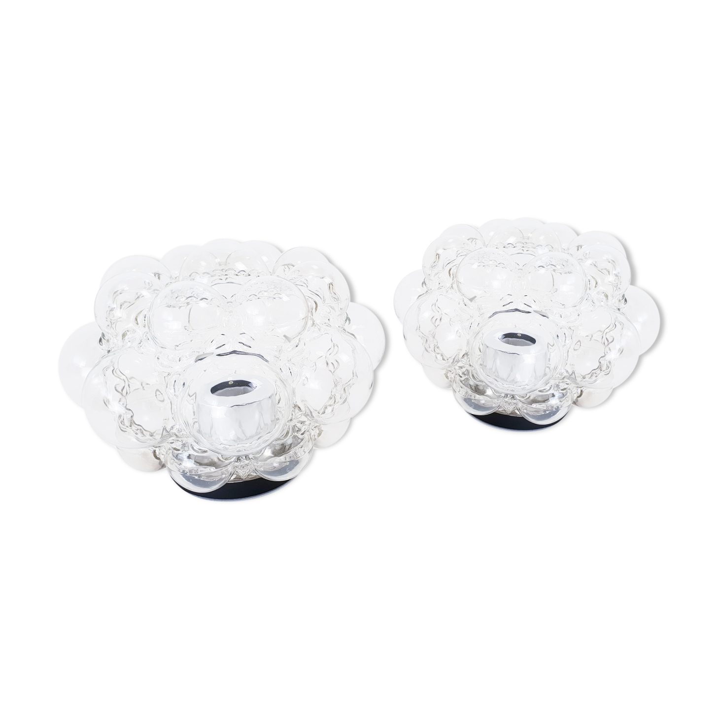 Pair of wall lamps by Helena Tynell for Glashütte Limburg
