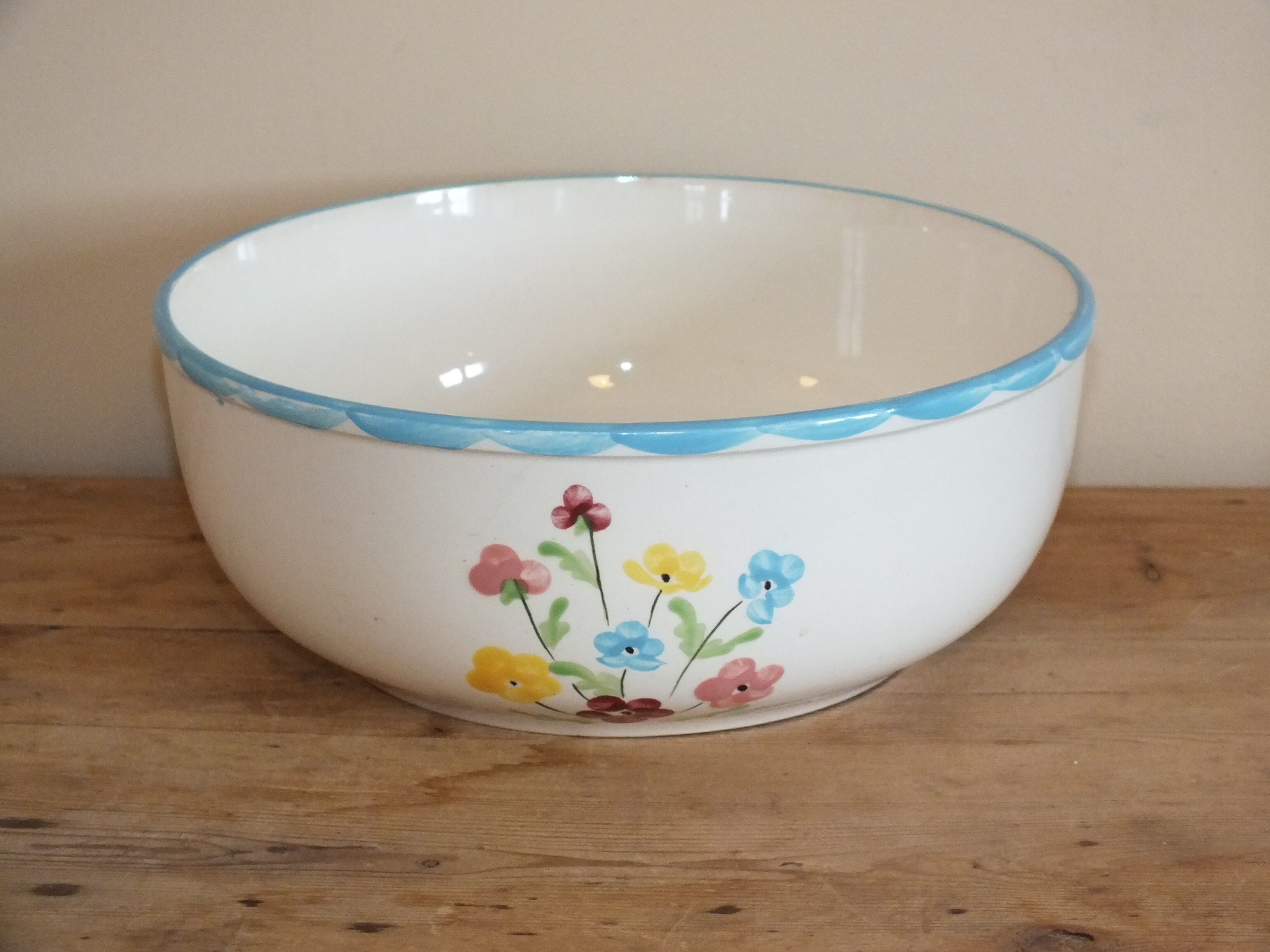 Salad bowl 50s Salins model Jocelyne - flowers