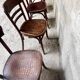 Set of 4 Fischel bistro chairs crocodile model 1930