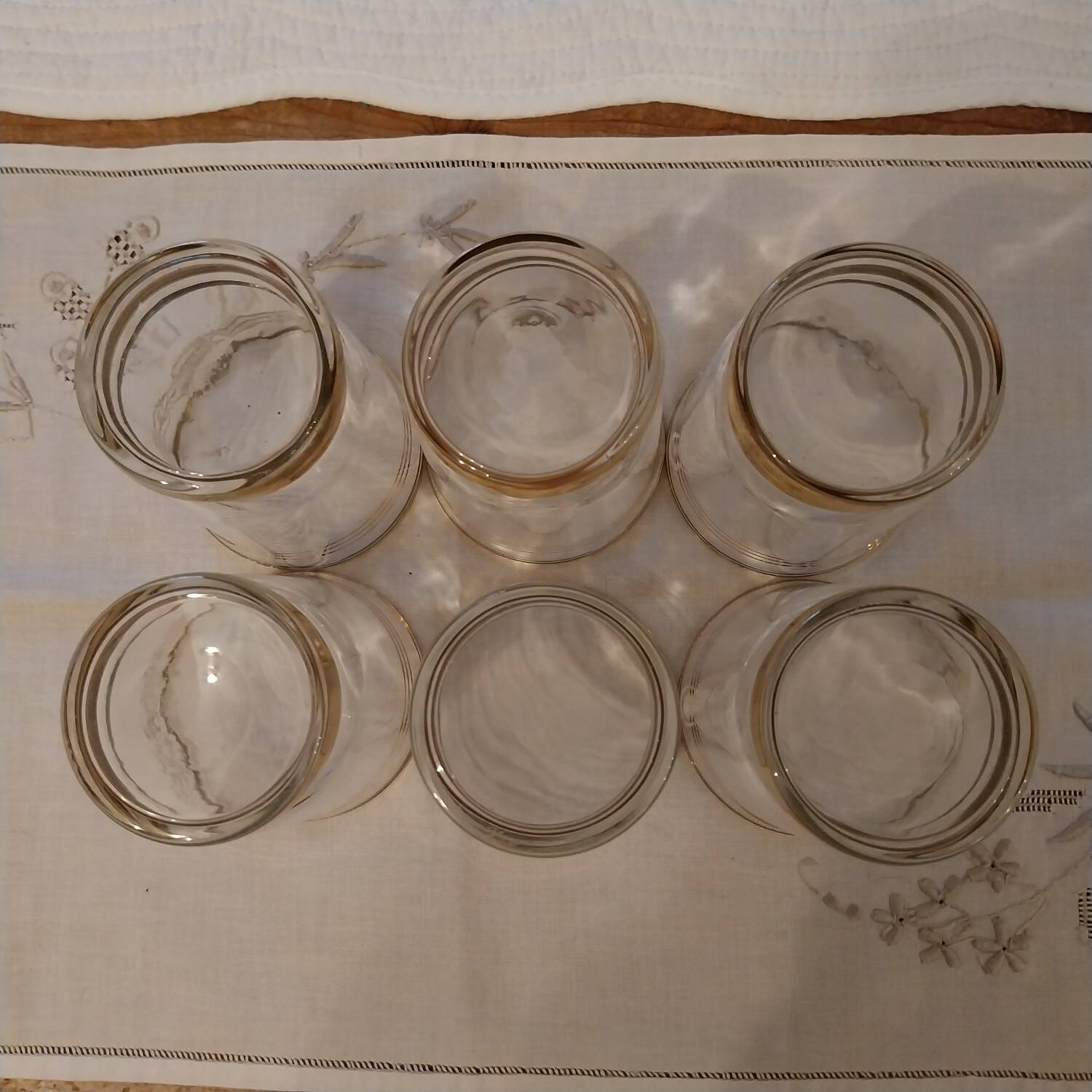 Vintage 50s glass water glasses